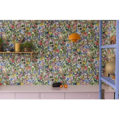 Keittion varikas kukkatapetti Poppy Meadow Rebel Wallsilta R18121 image