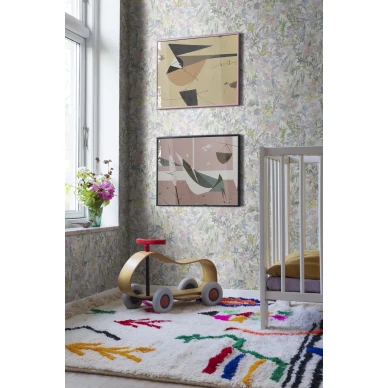 Lastenhuoneen pastellinvarinen kukkatapetti Poppy Meadow Rebel Wallsilta R18122 image