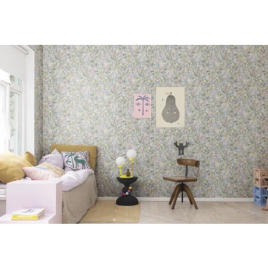 Makuuhuoneen tapetti kukkakuviolla Poppy Meadow Rebel Wallsilta R18122 image