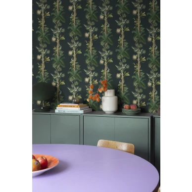 Tummanvihrea apinatapetti Monkey Island Rebel Wallsilta R18102 image