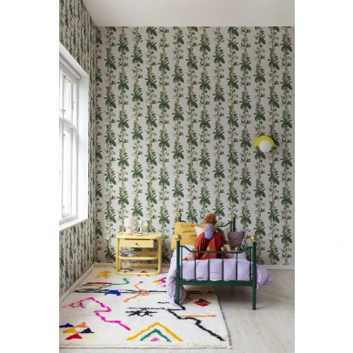 Valkoinen vihrea apinatapetti Monkey Island Rebel Wallsilta R18101 image