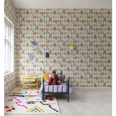 Hauska lastentapetti elaimilla Circus Corner Rebel Wallsilta R18041 image