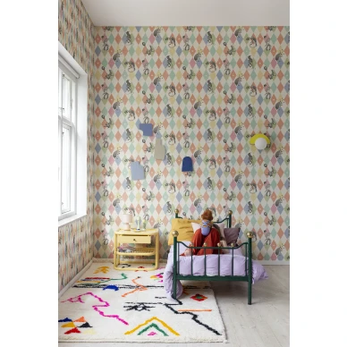Lastenhuoneen varikas sirkustapetti Rebel Wallsilta Circus Corner R18041 image