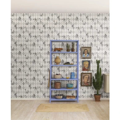 Rebel Wallsin harmaa sirkustapetti Circus Corner R18043 image