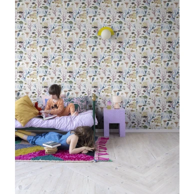 Rebel Wallsin pastellinvarinen merielamatapetti Aquarium R18032 image