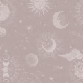 Planetarium vaaleanpunainen tahtitapetti Rebel Wallsilta R18024