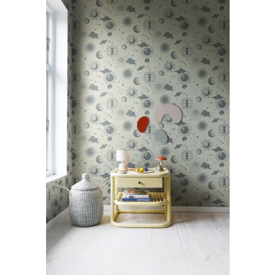 Rebel Wallsin vaalea avaruustapetti Planetarium R18022 image