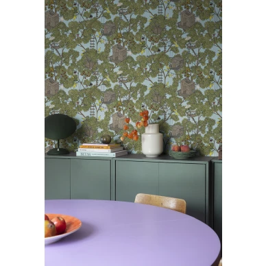 Keittion vihrea puutapetti Treehouse Rebel Wallsilta R18013 image