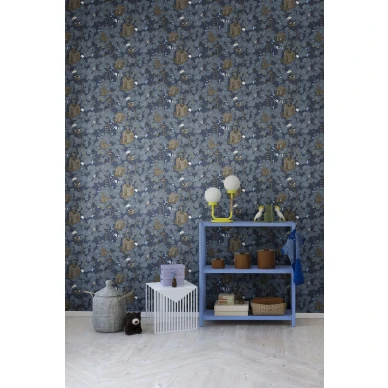 Mielikuvituksellinen sininen puutapetti Rebel Wallsilta Treehouse R18012 image