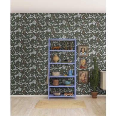 Mielikuvituksellinen vihrea puutapetti Rebel Wallsilta Treehouse R18014 image