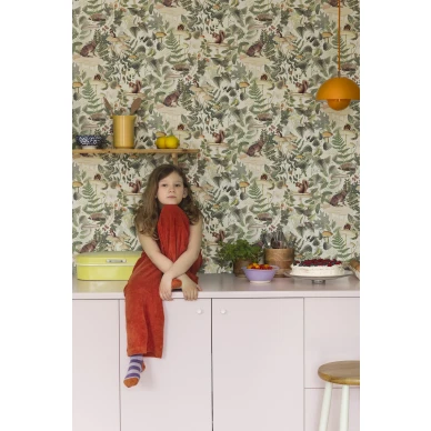 Keittion vaalea elaintapetti Wildlife Creek Rebel Wallsilta R18001 image