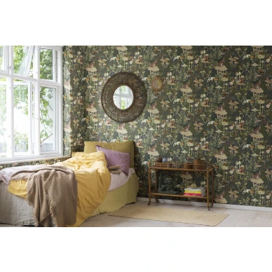 Makuuhuoneen tumma elaintapetti Wildlife Creek Rebel Wallsilta R18002 image