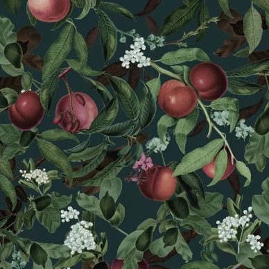 Peach Valley vihrea hedelmatapetti Rebel Wallsilta R17993 image