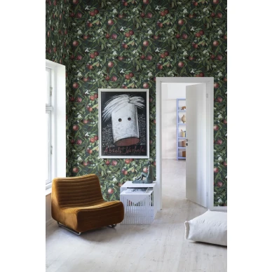 Rebel Wallsin tumma lehtitapetti Peach Valley R17993 image