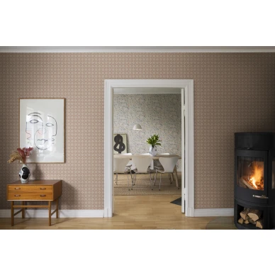 Oranssi geometrinen tapetti Lyckan Sandbergilta S10151 image