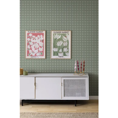 Sandbergin vihrea tapetti Lyckan S10153 image