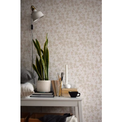 Olohuoneen beige tapetti Vinbarsblad Durolta 367 02 image