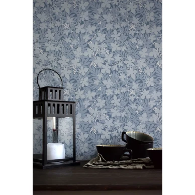 Sininen lehtitapetti Vinbarsblad Durolta 367 04 image