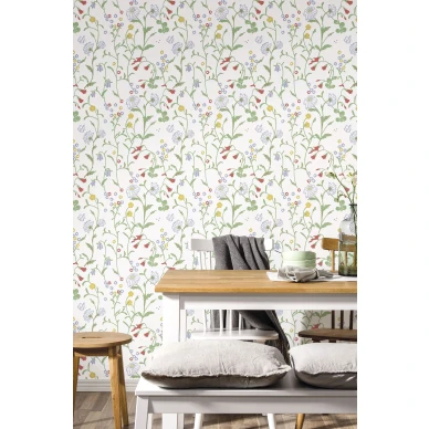 Keittion kukkatapetti Durolta Midsommar 363 01 image