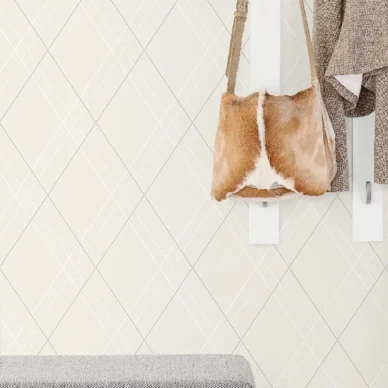 Beige ruudullinen tapetti Durolta Harry 368 03 image