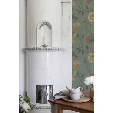 Duron vihrea kukkatapetti Vildros 683 02 image