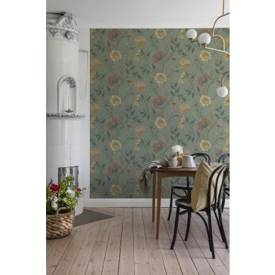 Vihrea kukkatapetti Vildros Durolta 683 02 image