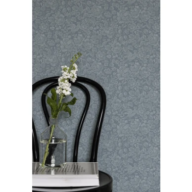 Duron sininen tapetti kukkakuviolla Jenny 678 03 image