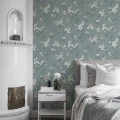 Romanttinen kukkatapetti makuuhuoneeseen Durolta Karin 679 03