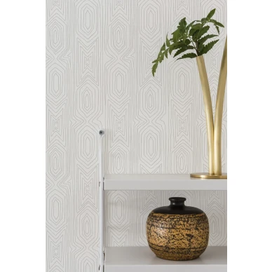 Vaalea graafinen tapetti Durolta Linjelek 385 01 image