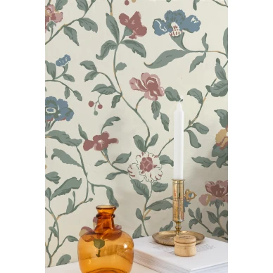 Monivarinen kukkatapetti Durolta Svindersviken 687 01 image