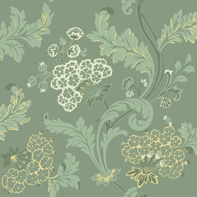 Lydias Gard vihrea lehtitapetti Durolta 696 03 image
