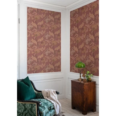 Punainen kukkatapetti Lydias Gard Durolta 696 02 image