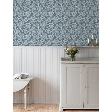 Sininen kulta kukkatapetti Durolta Hogstatorpet 695 04 image