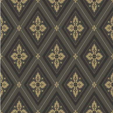 Astrid musta kulta ruudullinen tapetti Durolta 692 04 image