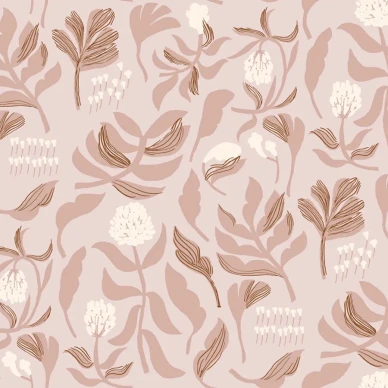 Marimekko Kasvio vaaleanpunainen lehtitapetti 25192 image