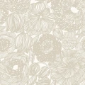 Marimekko Kurjenpolvi beige kukkatapetti 25181
