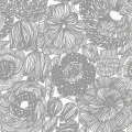 Marimekko Kurjenpolvi harmaa kukkatapetti 25183