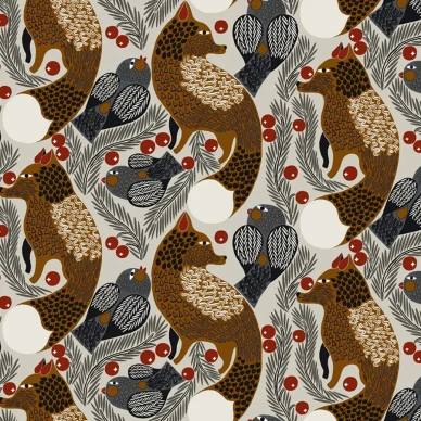 Marimekko Ketunmarja ruskea kettutapetti 25175 image