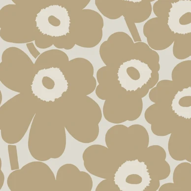 Marimekko Unikko Hiekka 25100 - Beigen värinen kukkatapetti image