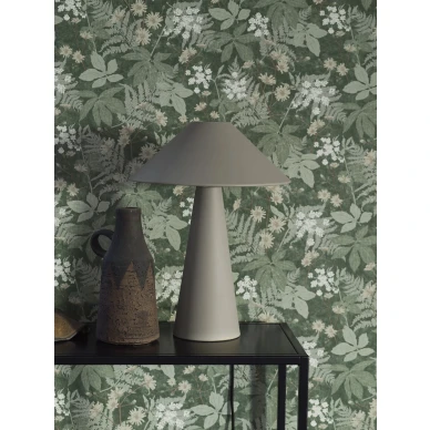 Lindskog vihrea lehtitapetti Borastapeterilta 3950 image