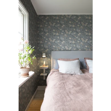 Till Karin sininen tapetti kodin makuuhuoneeseen Sandbergilta image