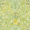 Woodland Weeds vihrea kukkatapetti Morrisilta 217100