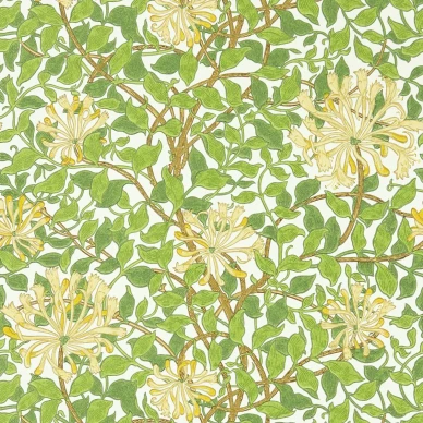 Honeysuckle vaaleampi vihrea lehtitapetti Morrisilta 217095 image