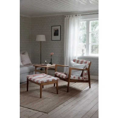 Harmaa olohuoneen tapetti Kladesholmen vanhanaikaisella medaljonkikuviolla Borastapeterilta 4166 image