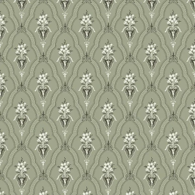 Kladesholmen vihrea vanhanaikainen tapetti Borastapeterilta 4165 image