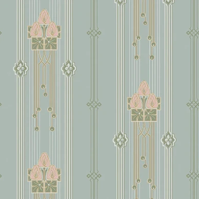 Villastan sininen jugendtapetti Borastapeterilta 4170 image