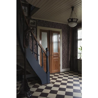 Ruskea kukkatapetti eteiseen Borastapeterilta Tradgardsstaden 4174 image