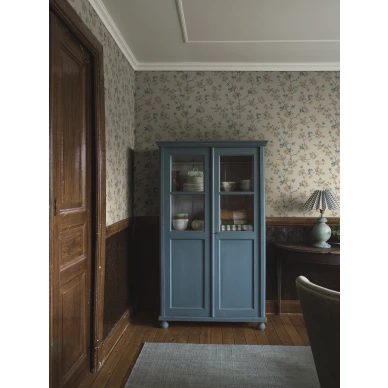 Vanhanaikainen tapetti 1920 luvulta beigella kukkakuviolla Tradgardsstaden Borastapeterilta 4176 image