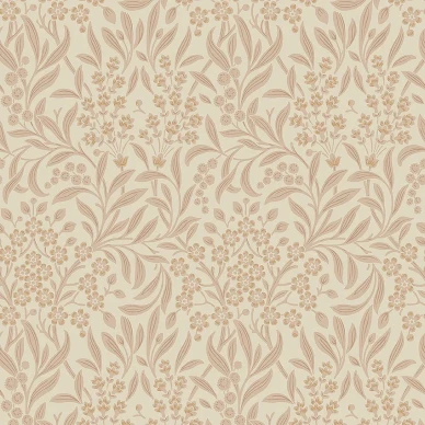 Kryddhyllan vaaleanruskea kukkatapetti Borastapeterilta 4186 image