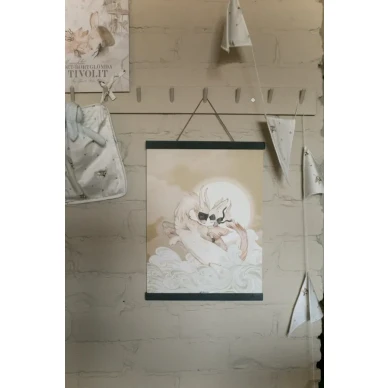 Lastenhuoneen musta julistelista Poster Hanger Mrs Mighettolta v3 image